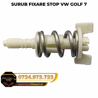 Surub fixare stop VW Golf 7 cui-tija cu arc din plastic alb